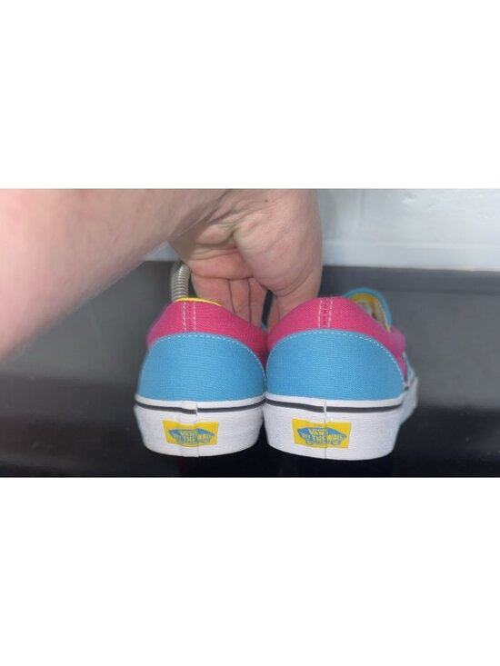 RARE VANS Classic Slip-On Crazy Checkered Mens Athletic Skate Shoes Size 9.5 main image 6